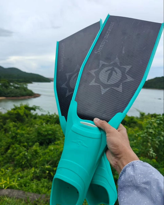 Sunnyoceaner Carbonfins 標準短板 配 潛泳舒適腳套 (中軟版)