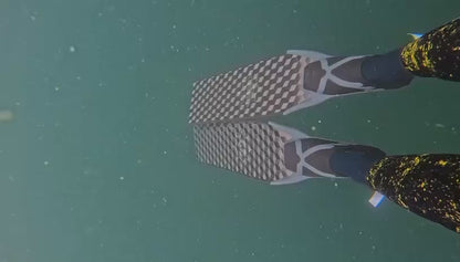 Sunnyoceaner carbonfins 三軸 碳纖 配 潛泳腳套 蛙鞋